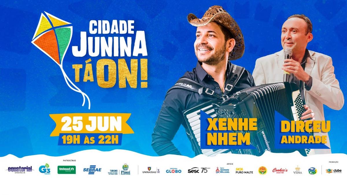 Primeiro dia da Cidade Junina Tá ON traz Léo Xenhenhem e Dirceu Andrade
