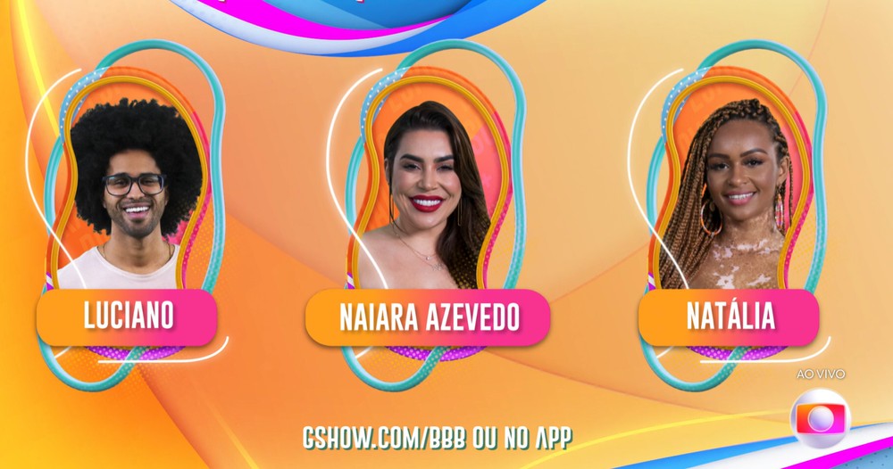 BBB22: Naiara, Luciano e Natália formam primeiro paredão