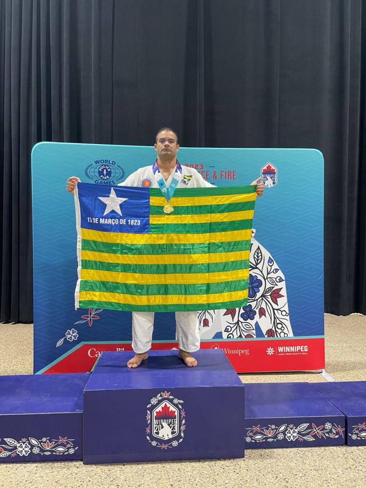 Policial piauiense é campeão mundial de judô em Winnipeg, Canadá