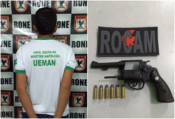Estudante é preso com revólver na zona Sul de Teresina