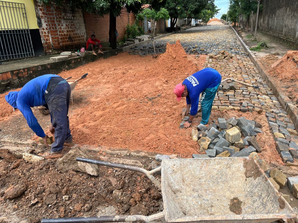 Bairro Parque Jacinta, zona sul de Teresina, recebe pavimentação pelo OPA