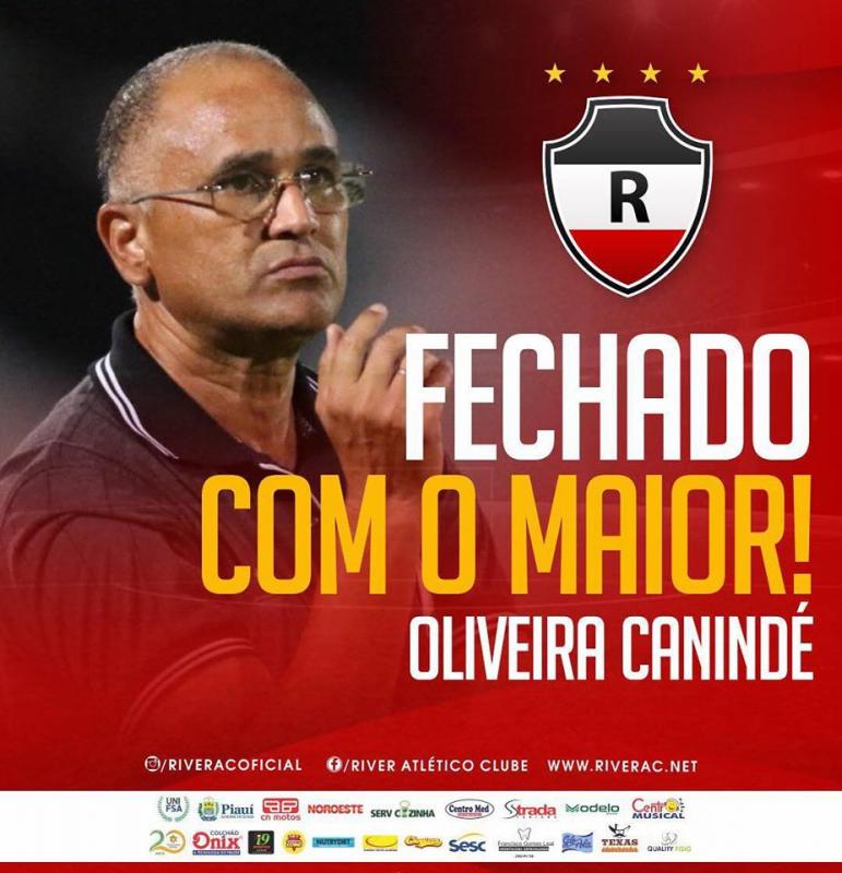 River anuncia Oliveira Canindé como novo treinador do Galo