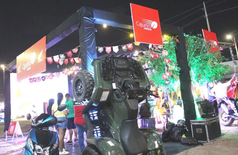 Quem visita o Cidade Junina pode sair de moto ZERO km no estande da Cajueiro Motos