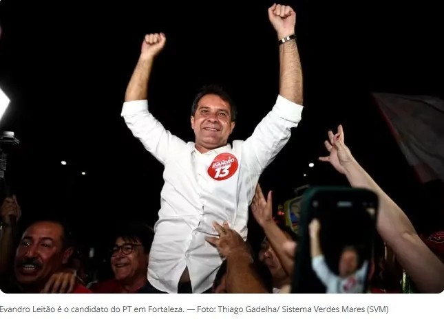 Evandro Leitão (PT) é eleito prefeito em Fortaleza