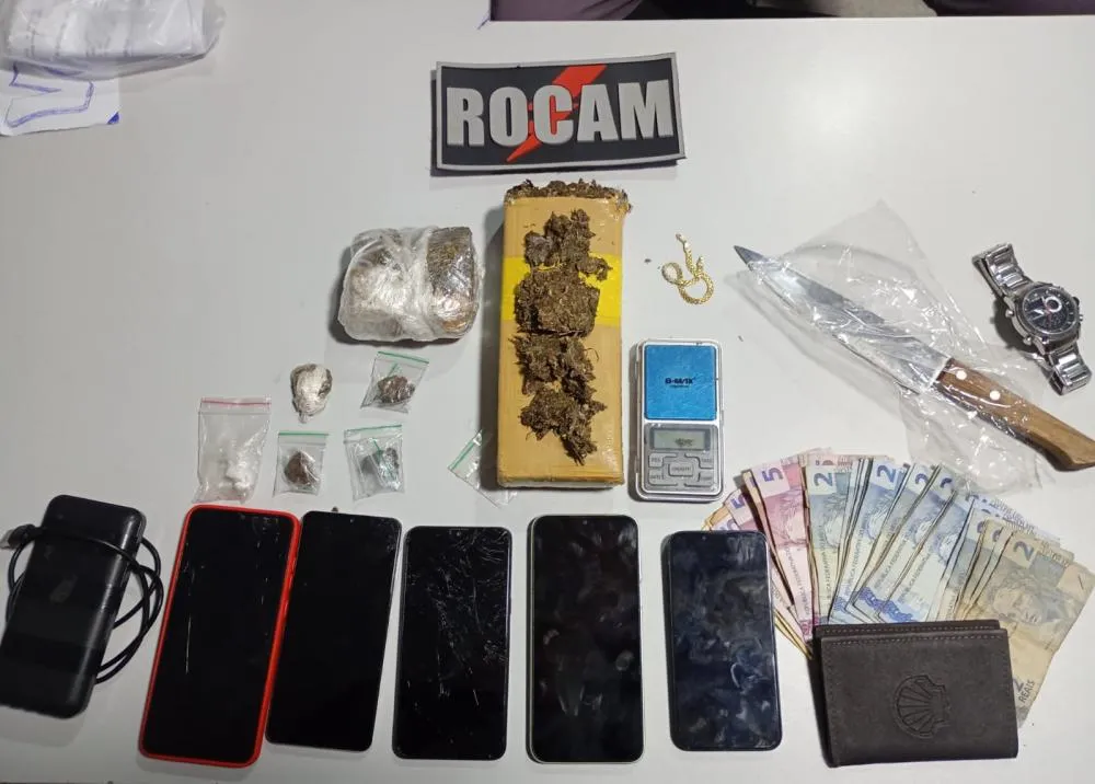 ROCAM prende suspeitos de tráfico de drogas e corrupção de menores na zona Sul de Teresina