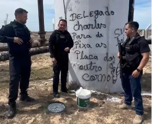 Ação integrada remove pichações de facções das áreas públicas de Luís Correia
