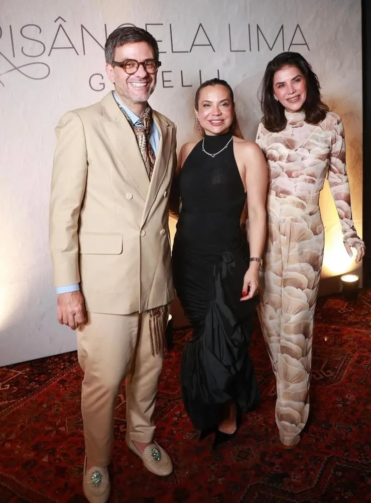 Jornalista Bruno Astuto prestigia a grande amiga Risangela Lima, no lançamento de sua marca de joias Risângela Lima Gioielli