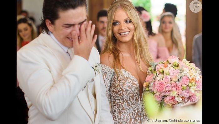 Piauiense Whindersson Nunes festeja primeiro mês de casado com Luíza Sonza