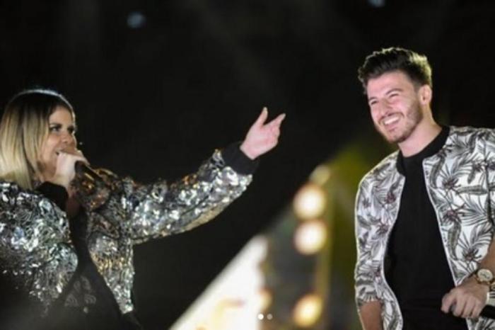 Marília Mendonça convida Gabriel Smaniotto para o palco após repercussão do show sem público do cantor 