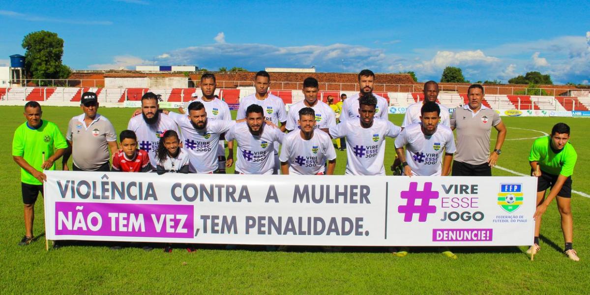 Federação e clubes de futebol piauienses chamam atenção ao combate a violência contra as mulheres