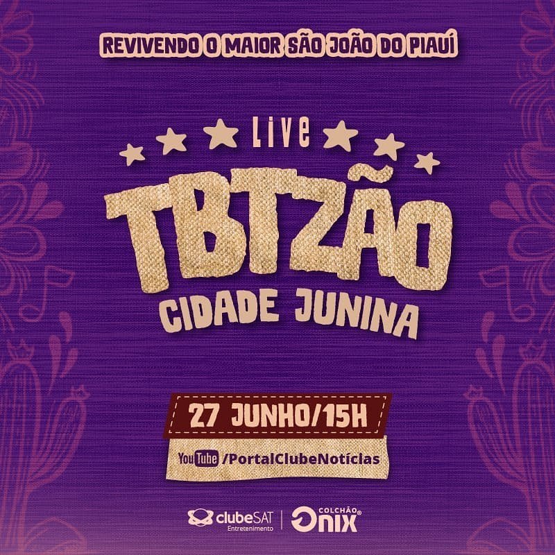 TBTzão Cidade Junina deste sábado vai ter música, dança e solidariedade